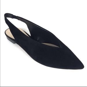 🌞Vince Camuto Matilda black suede sling backflats
